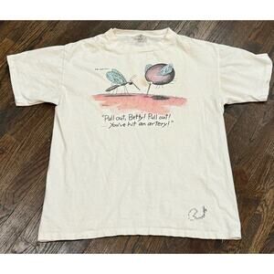 Vintage Far Side T-Shirt Comic White XL Gifted Pull Out Mosquito Made in USA